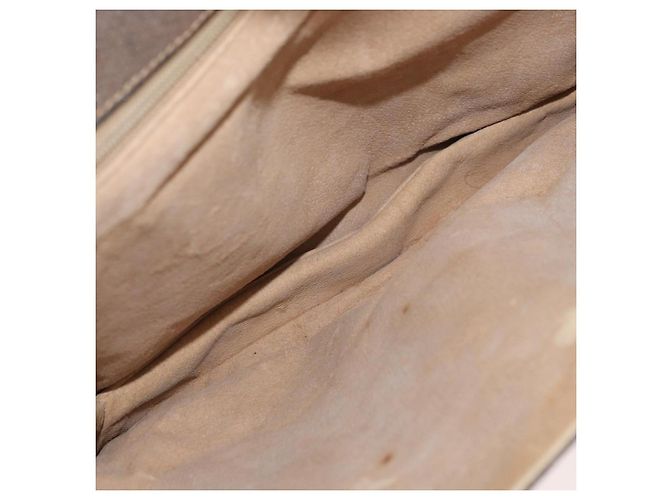 Borsa a Spalla GUCCI GG Supreme PVC Beige Oro Auth 179384 D'oro - vista 19