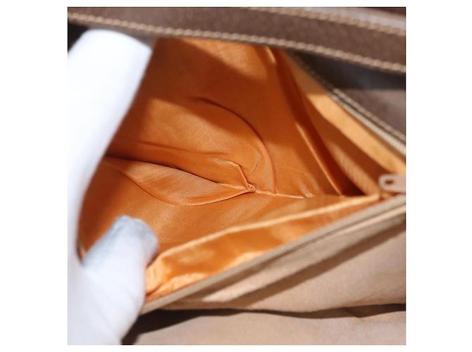 Borsa a Spalla GUCCI GG Supreme PVC Beige Oro Auth 179384 D'oro - vista 23