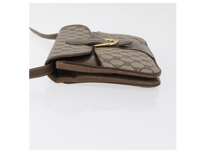 Borsa a Spalla GUCCI GG Supreme PVC Beige Oro Auth 179384 D'oro - vista 6