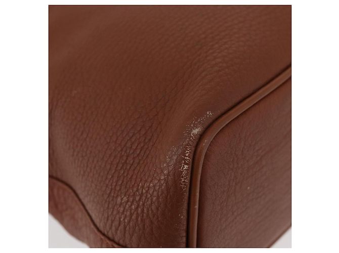 Borsa Burberry in pelle marrone oro Auth 181255A D'oro - vista 11