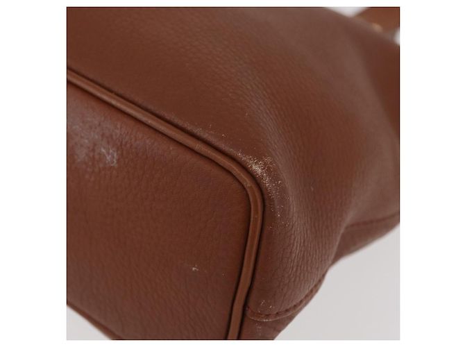 Borsa Burberry in pelle marrone oro Auth 181255A D'oro - vista 12