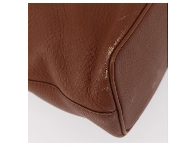 Borsa Burberry in pelle marrone oro Auth 181255A D'oro - vista 13