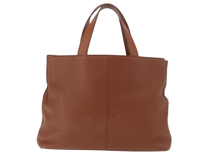 Borsa Burberry in pelle marrone oro Auth 181255A D'oro - vista 3