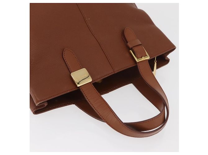 Borsa Burberry in pelle marrone oro Auth 181255A D'oro - vista 6