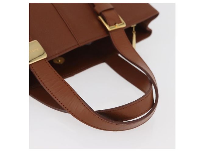 Borsa Burberry in pelle marrone oro Auth 181255A D'oro - vista 7