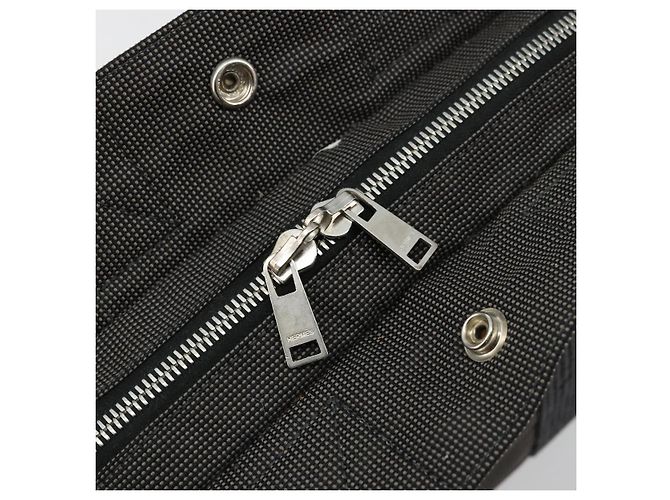 Hermès HERMES Her Line PM Handtasche Canvas Grau Silber Auth 179760A Braun - Ansicht 15