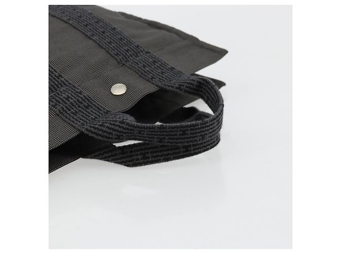 Hermès HERMES Her Line PM Handtasche Canvas Grau Silber Auth 179760A Braun - Ansicht 7