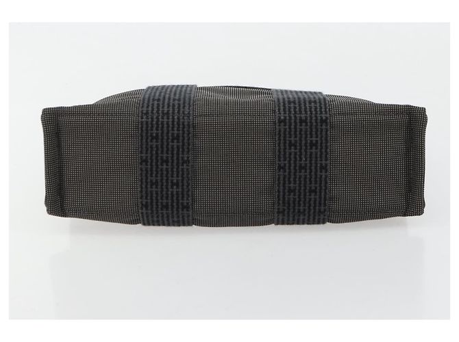 Hermès HERMES Her Line PM Handtasche Canvas Grau Silber Auth 179760A Braun - Ansicht 9