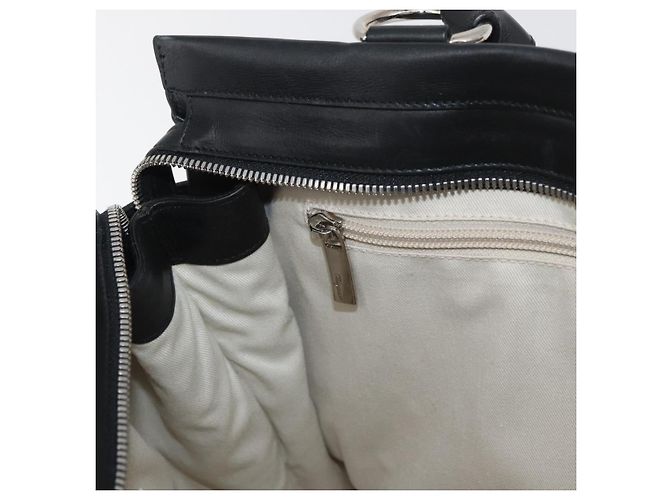 Borsa Salvatore Ferragamo Gancini in pelle nera argento Auth BA12902 Nero - vista 20