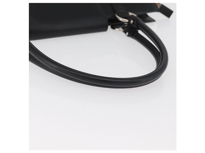 Borsa Salvatore Ferragamo Gancini in pelle nera argento Auth BA12902 Nero - vista 7