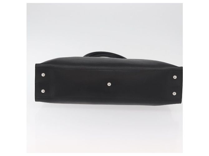 Borsa Salvatore Ferragamo Gancini in pelle nera argento Auth BA12902 Nero - vista 9