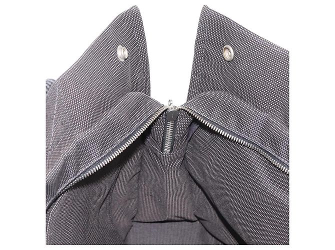Hermès HERMES Her Line Tote Tragetasche Canvas Grau Silber Auth BA12645 Braun - Ansicht 17