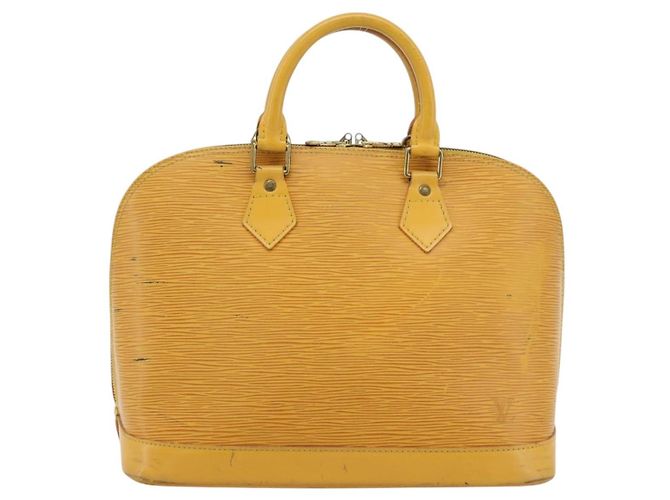 Borsa LOUIS VUITTON Epi Alma Gialla M52149 LV Auth 181229 Giallo - vista 13