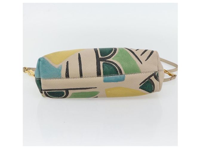 Borsa a Spalla BURBERRY in Pelle Beige Oro Auth ka4396A D'oro - vista 10