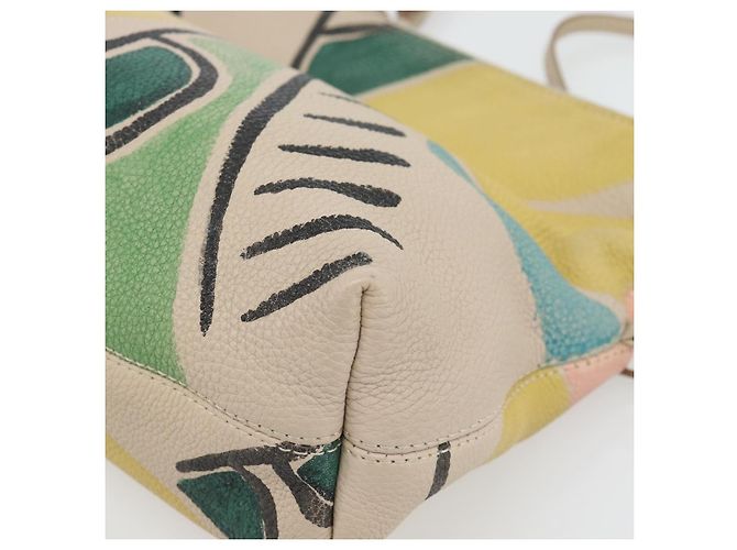 Borsa a Spalla BURBERRY in Pelle Beige Oro Auth ka4396A D'oro - vista 11
