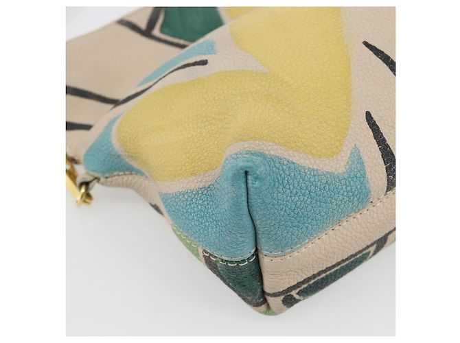 Borsa a Spalla BURBERRY in Pelle Beige Oro Auth ka4396A D'oro - vista 12