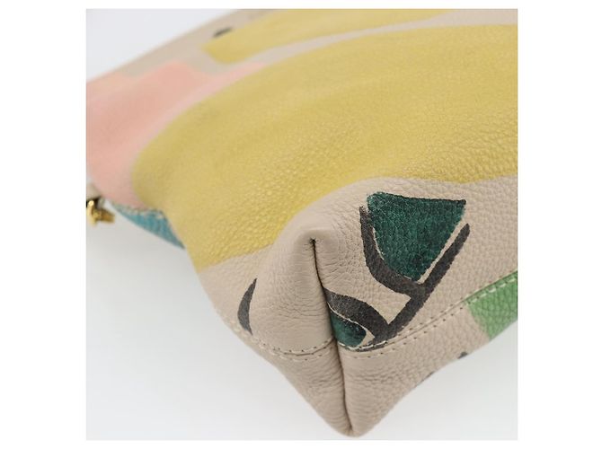 Borsa a Spalla BURBERRY in Pelle Beige Oro Auth ka4396A D'oro - vista 14