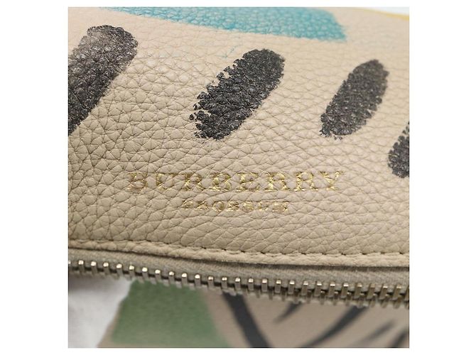 Borsa a Spalla BURBERRY in Pelle Beige Oro Auth ka4396A D'oro - vista 15