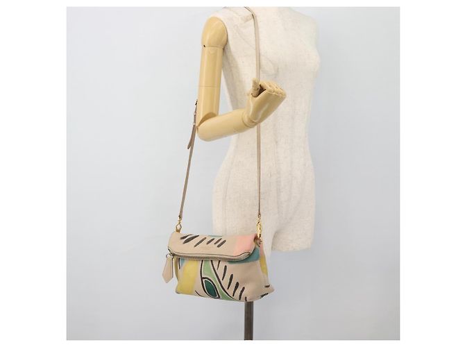 Borsa a Spalla BURBERRY in Pelle Beige Oro Auth ka4396A D'oro - vista 24