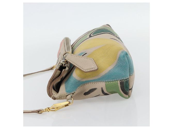 Borsa a Spalla BURBERRY in Pelle Beige Oro Auth ka4396A D'oro - vista 4