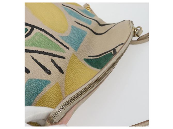 Borsa a Spalla BURBERRY in Pelle Beige Oro Auth ka4396A D'oro - vista 9