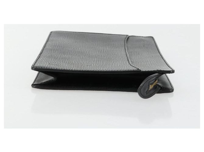 LOUIS VUITTON Epi Pochette Homme Clutch Nero M52522 LV Auth ka4369 - vista 3