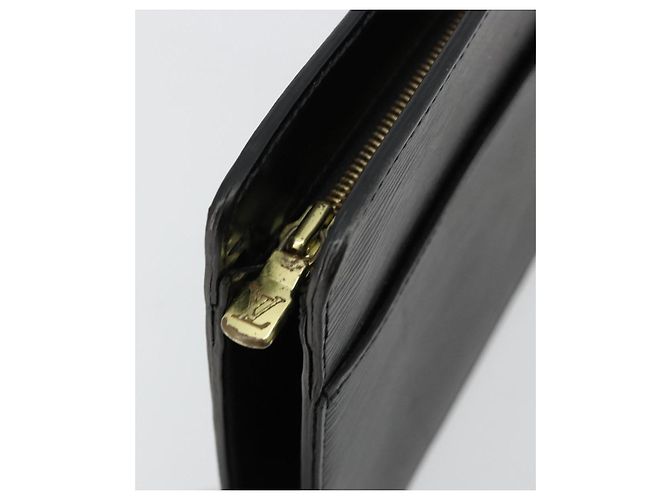 LOUIS VUITTON Epi Pochette Homme Clutch Nero M52522 LV Auth ka4369 - vista 8