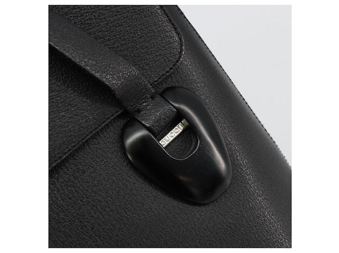 Borsa GUCCI in pelle nera argento 002 123 0452 Auth bs35148 - vista 14