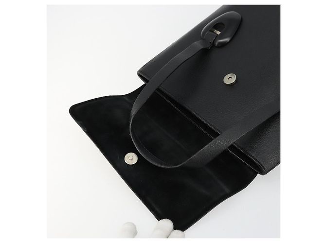 Borsa GUCCI in pelle nera argento 002 123 0452 Auth bs35148 - vista 15