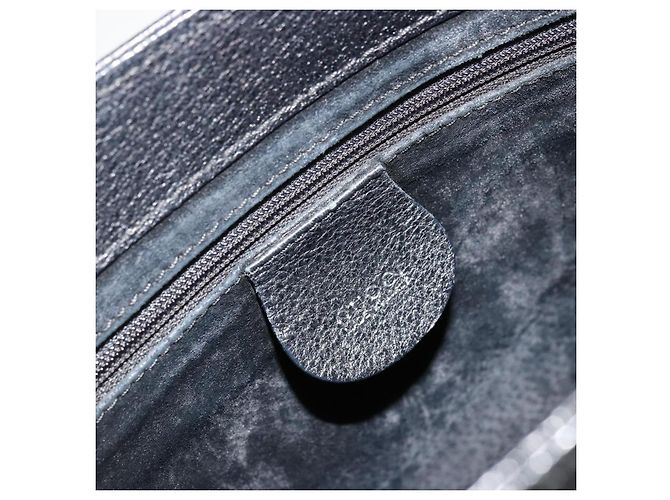Borsa GUCCI in pelle nera argento 002 123 0452 Auth bs35148 - vista 16