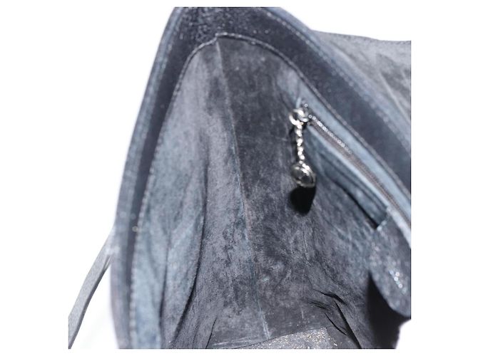 Borsa GUCCI in pelle nera argento 002 123 0452 Auth bs35148 - vista 19