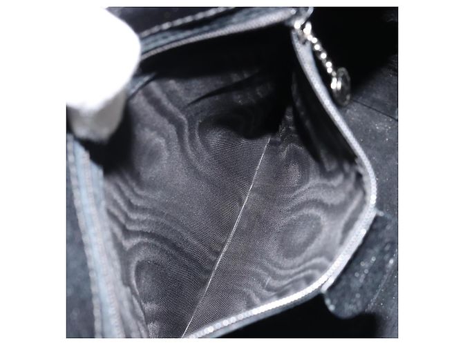 Borsa GUCCI in pelle nera argento 002 123 0452 Auth bs35148 - vista 21