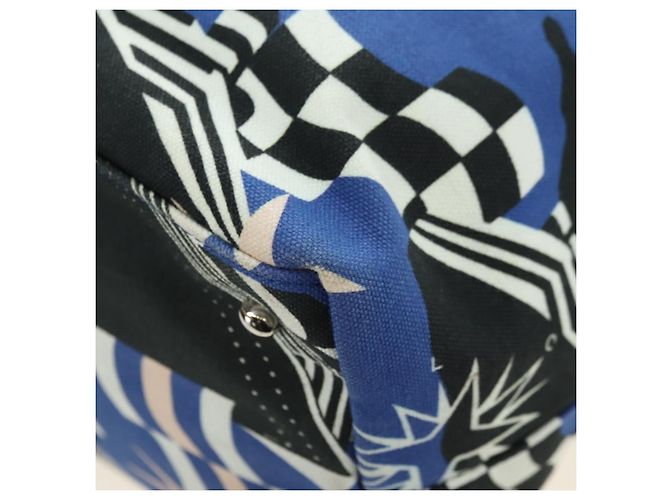 CHANEL La Pauza Borsa in Tela e Pelle 2way Blu Argento CC Auth ka4406SM - vista 15