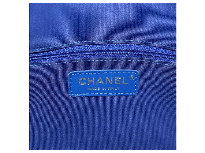 CHANEL La Pauza Borsa in Tela e Pelle 2way Blu Argento CC Auth ka4406SM - vista 19