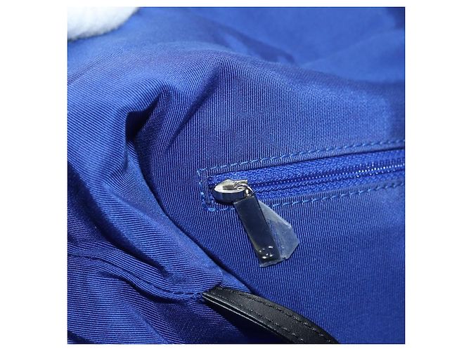 CHANEL La Pauza Borsa in Tela e Pelle 2way Blu Argento CC Auth ka4406SM - vista 23