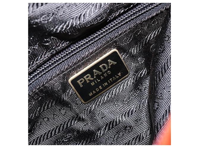 Borsa PRADA Velluto Marrone Oro Auth bs35158 D'oro - vista 15