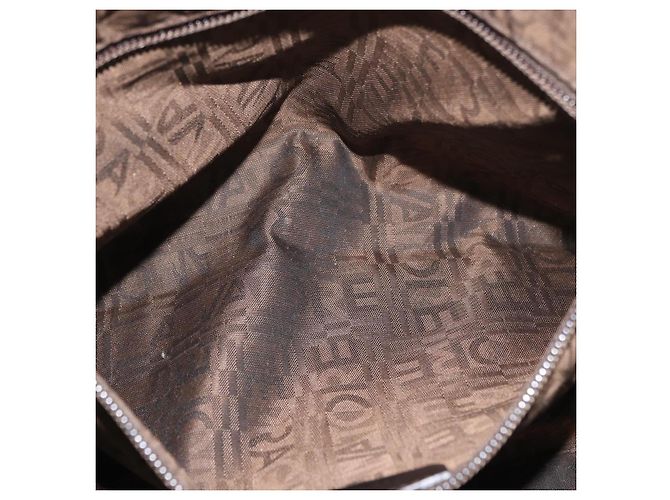 Borsa Salvatore Ferragamo Gancini in pelle vernice Marrone Scuro Auth bs35239 - vista 21