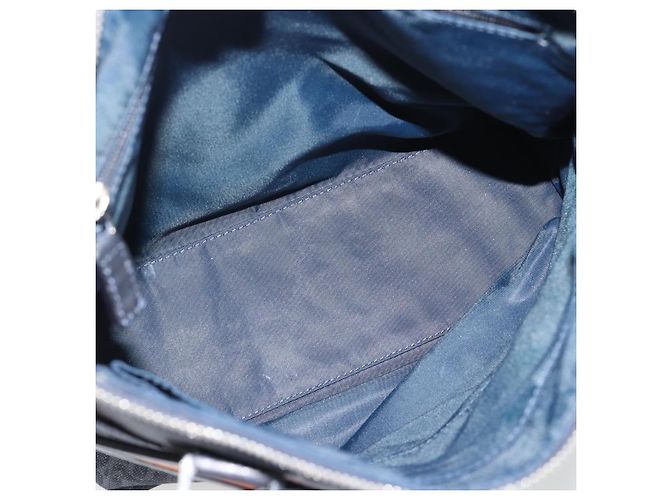 Borsa Christian Dior Trotter Canvas Blu Argento Auth bs35245A - vista 17