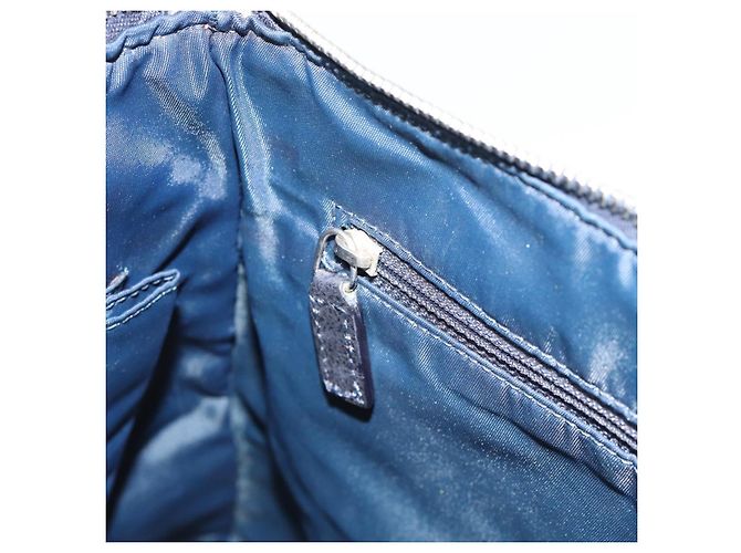 Borsa Christian Dior Trotter Canvas Blu Argento Auth bs35245A - vista 20