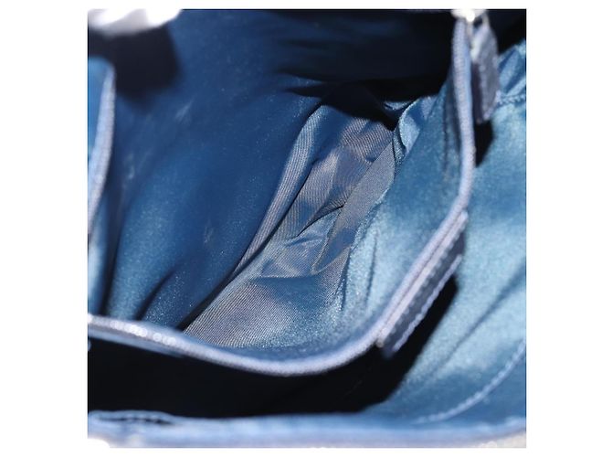 Borsa Christian Dior Trotter Canvas Blu Argento Auth bs35245A - vista 21