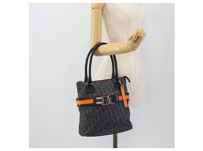 Borsa Christian Dior Trotter Canvas Blu Argento Auth bs35245A - vista 24