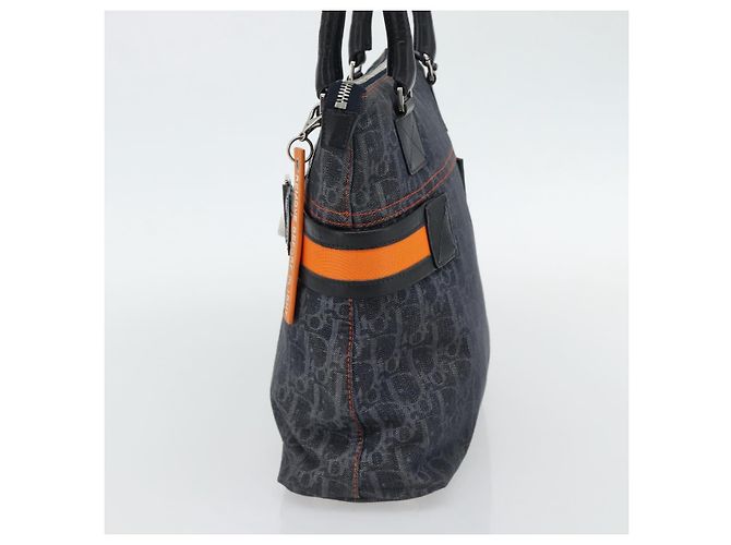Borsa Christian Dior Trotter Canvas Blu Argento Auth bs35245A - vista 5