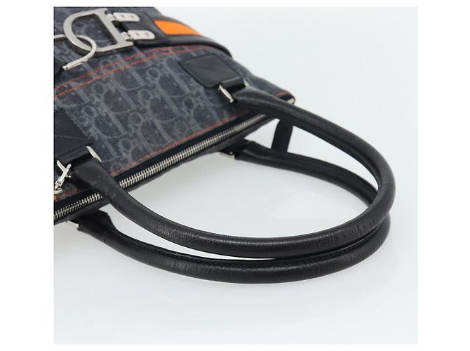 Borsa Christian Dior Trotter Canvas Blu Argento Auth bs35245A - vista 7