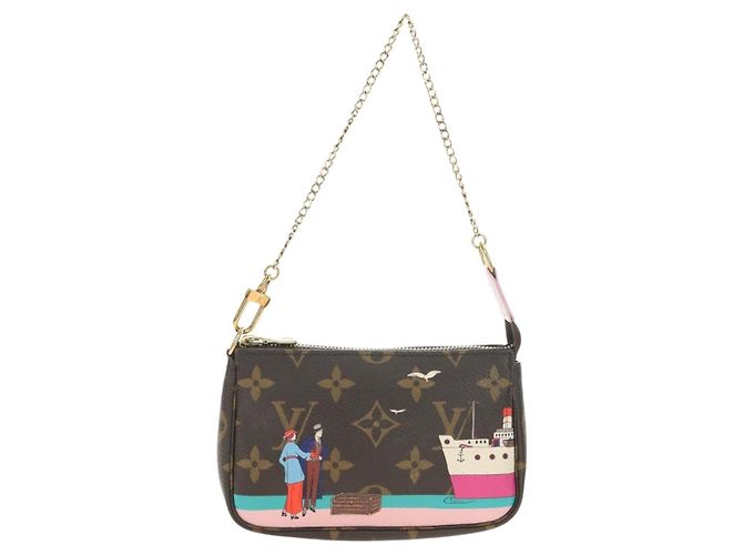 LOUIS VUITTON Monogram Mini Pochette Accessoires Bolso N41667 LV Auth 180386M Monograma - vista 13