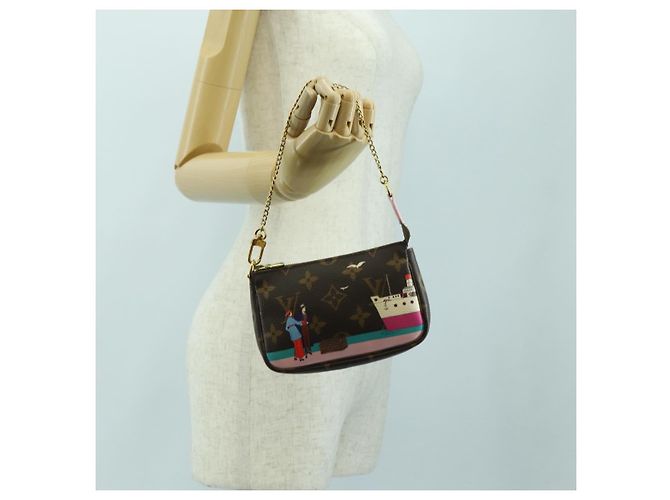 LOUIS VUITTON Monogram Mini Pochette Accessoires Bolso N41667 LV Auth 180386M Monograma - vista 24
