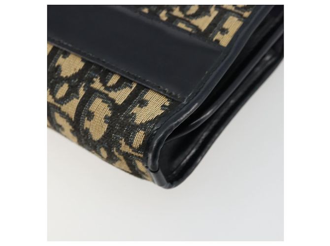 Borsa a tracolla Christian Dior Trotter Canvas Navy Gold Auth 180324 D'oro Blu navy - vista 10