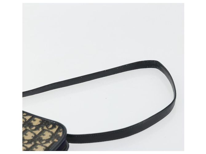 Borsa a tracolla Christian Dior Trotter Canvas Navy Gold Auth 180324 D'oro Blu navy - vista 8