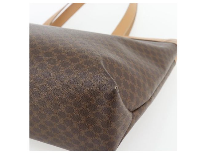 Céline CELINE Macadam Canvas Tote Bag aus PVC und Leder Braun Gold Authentisch ka4407 - Ansicht 12