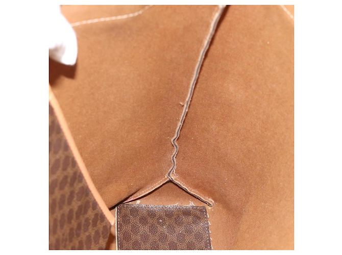 Céline CELINE Macadam Canvas Tote Bag aus PVC und Leder Braun Gold Authentisch ka4407 - Ansicht 17
