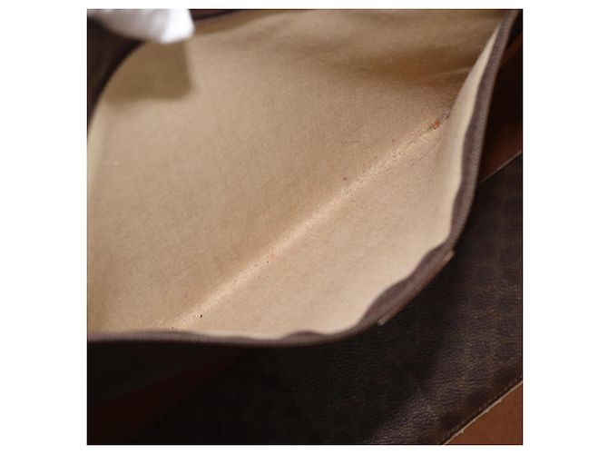 Céline CELINE Macadam Canvas Tote Bag aus PVC und Leder Braun Gold Authentisch ka4407 - Ansicht 19